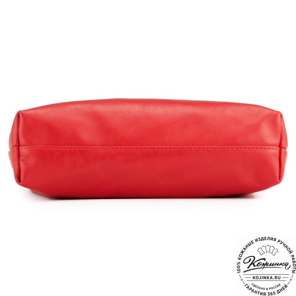 Женская кожаная сумка "Монреаль Нью" (красная гладкая кожа)